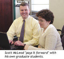 Scott McLeod "pays it forward" with his own graduate students.