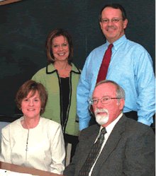 Educational Administration faculty pictured L to R: Carolyn Wanat, Marc Haack, Susan Lagos Lavenz and Larry Bartlett 