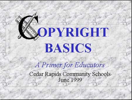 Copyright inservice